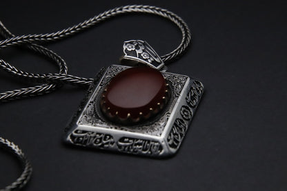 Akik Taşlı Gravür işlemeli Otantik Osmanlı sanatı.